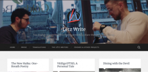 A screenshot of Letz Write's website