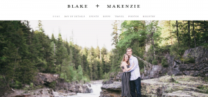 A screenshot from Blake and Makenzie's website